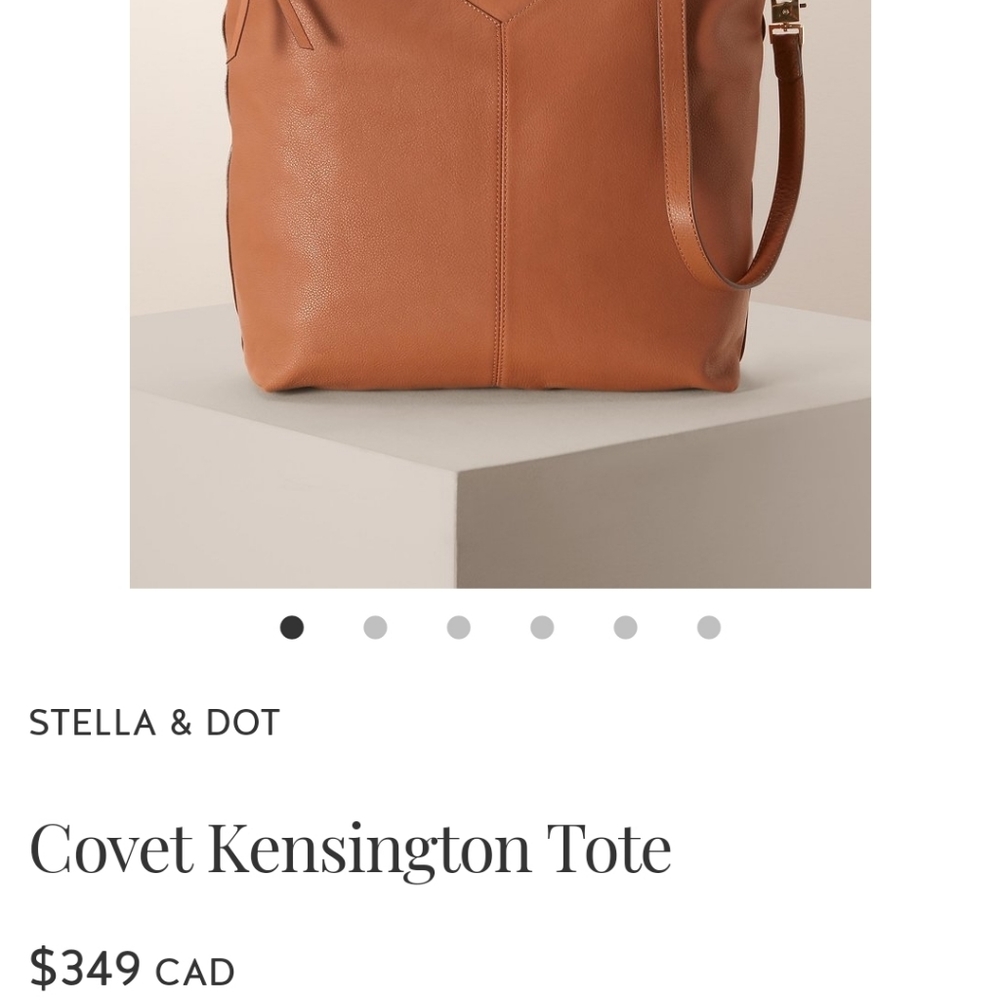 S&D Kensington Covet leather tote in saddle